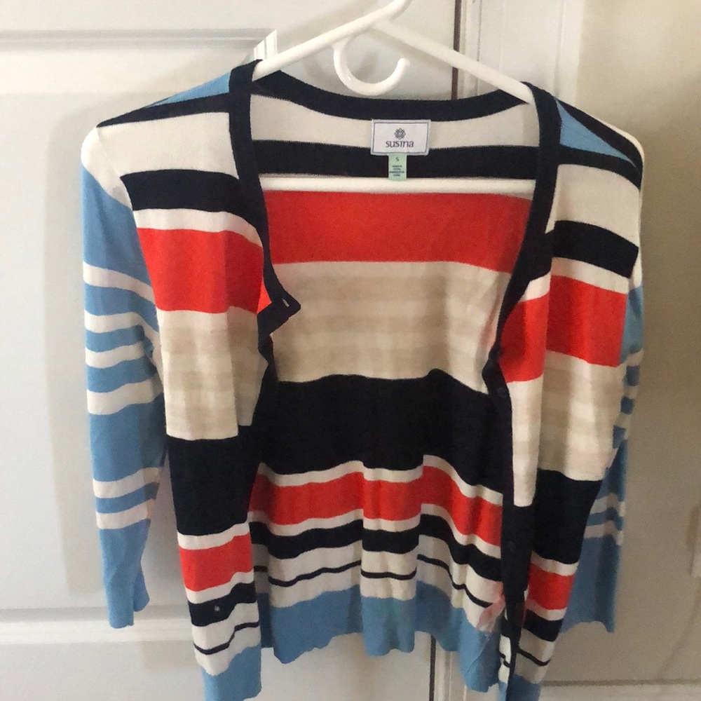 Colorblock button cardigan